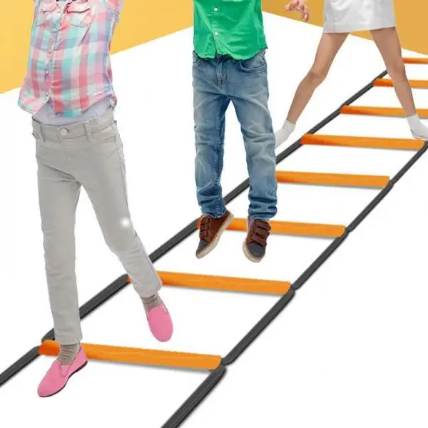 Agility Footwork Ladder Carbon Steel Foldable Training Equipment for Indoor and Outdoor Team Workouts