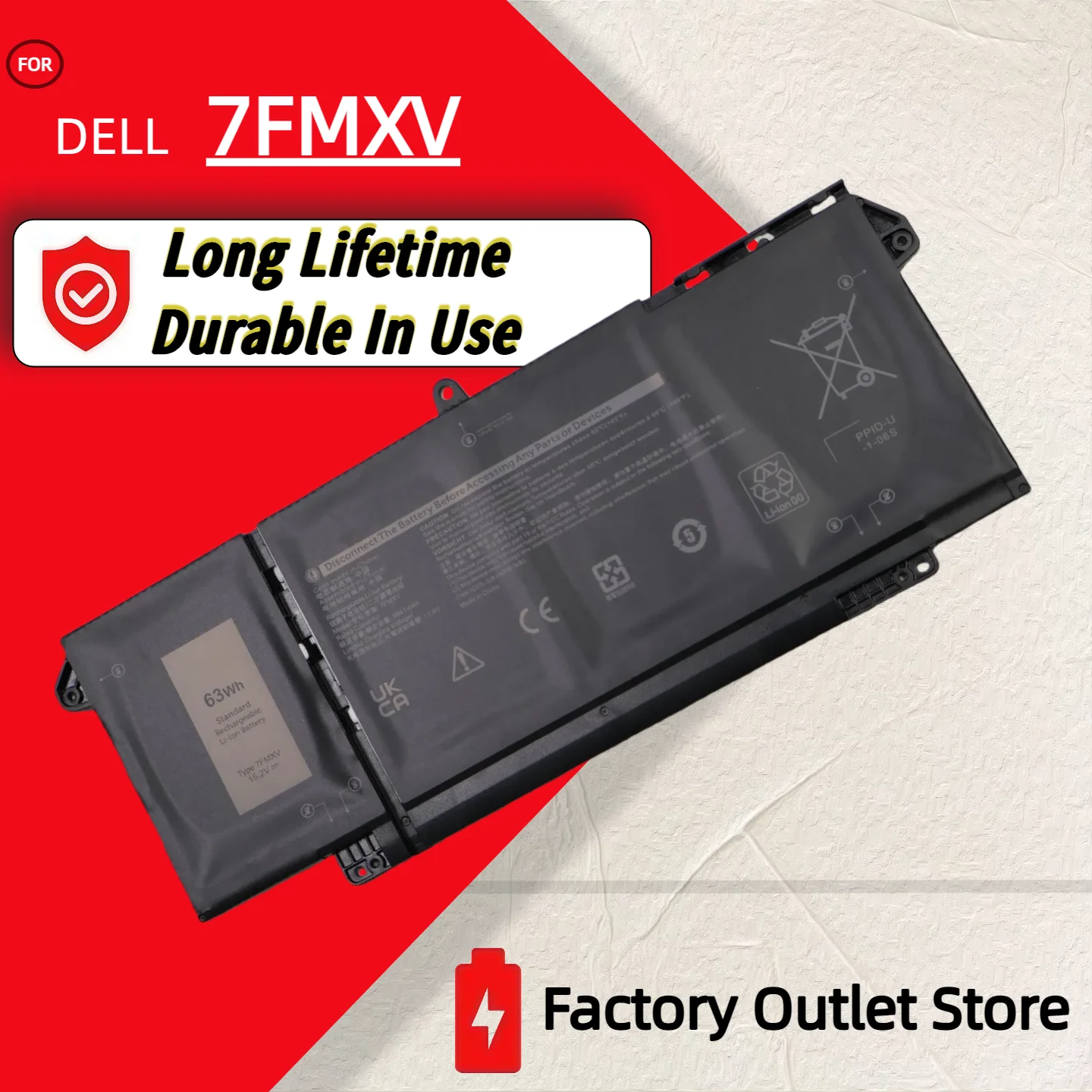 

Wholesale And Retail❗❗❗ 7FMXV Battery for Dell 5320 7320 7420 7520 Latitude 5320 2-in-1/7320 2-in-1 P134G001