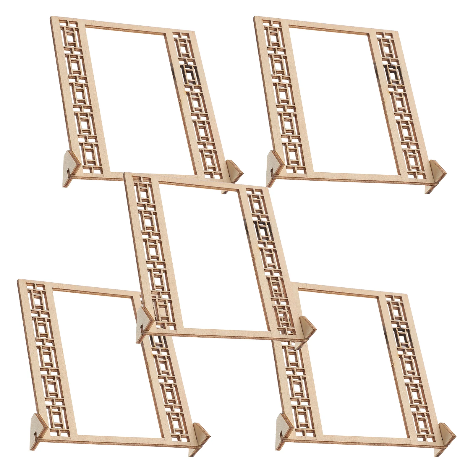 5 Pcs Manual Simulated Mini Screen Child House Furniture Wood Photography Props Decor