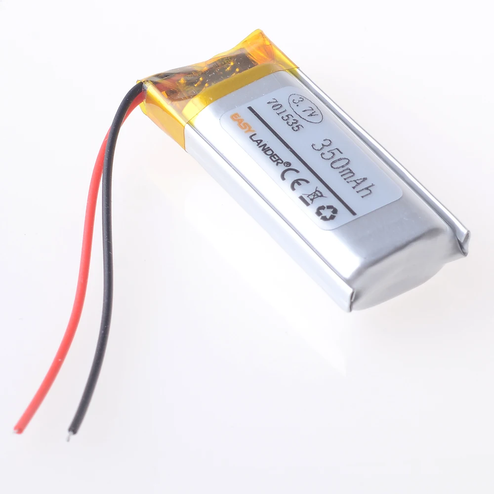 3.7 فولت 380 مللي أمبير 751535 751635   بطارية ليثيوم بوليمر أيون 2.0 مم موصل من نوع جيه إس تي