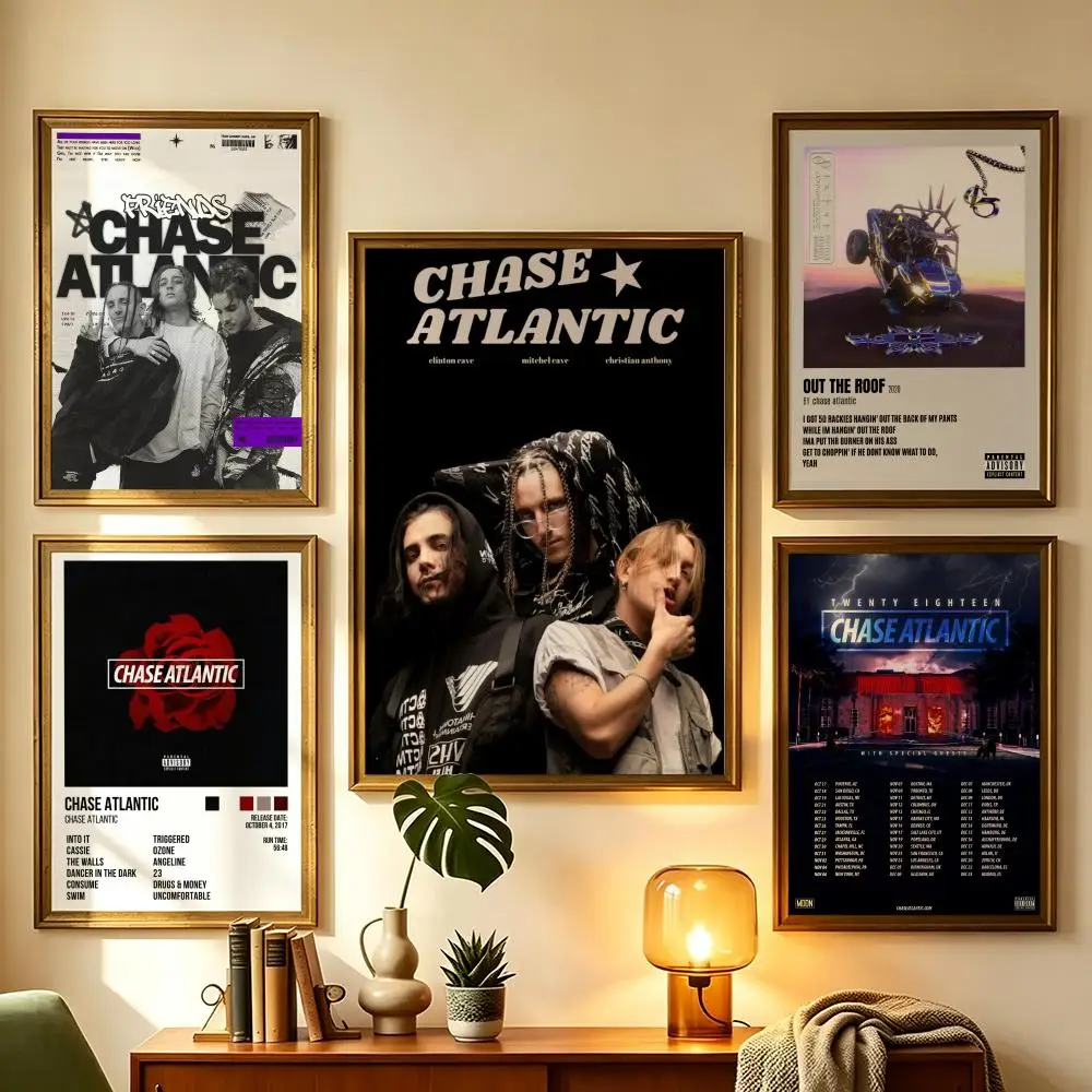 Chase Atlantic Trendy Music Band Self-Adhesive Poster Waterproof Removable HD Print for Living Room Bedroom Decor Poster