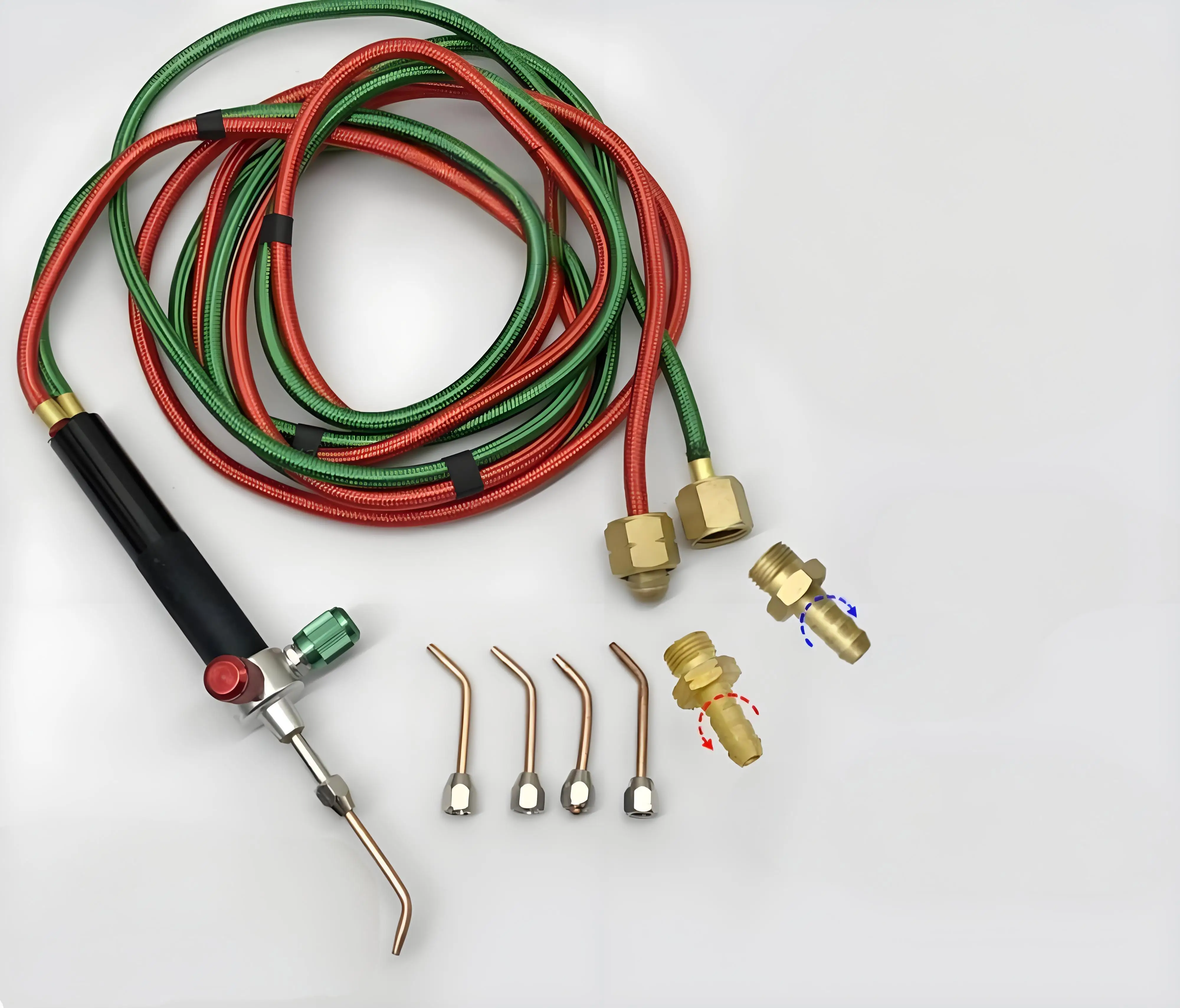 

Mini Gas Little Torch Connector Suit Oxygen Acetylene Welding Soldering Kit with 1 pair port
