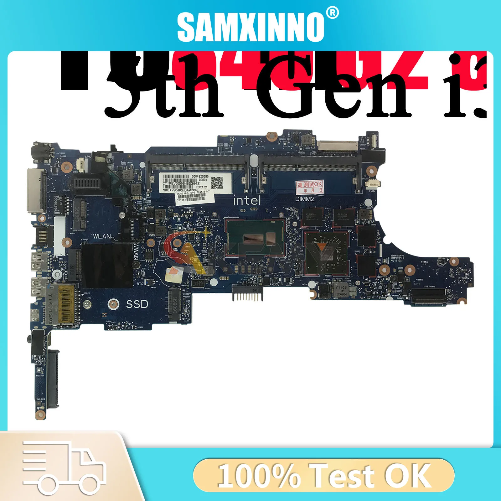 

6050A2637901 For HP EliteBook 840 G2 850 G2 Laptop Motherboard With i5 i7 5th Gen CPU 216-0855009 799510-601 100% Fully Tested