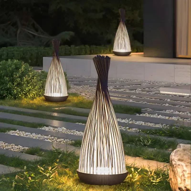 Outdoor IP65 Waterproof Lawn LED Ambient Light Park Dynamic Water Pattern Fiber Optic Reed Light Villa Garden Terrace Floor - view 4