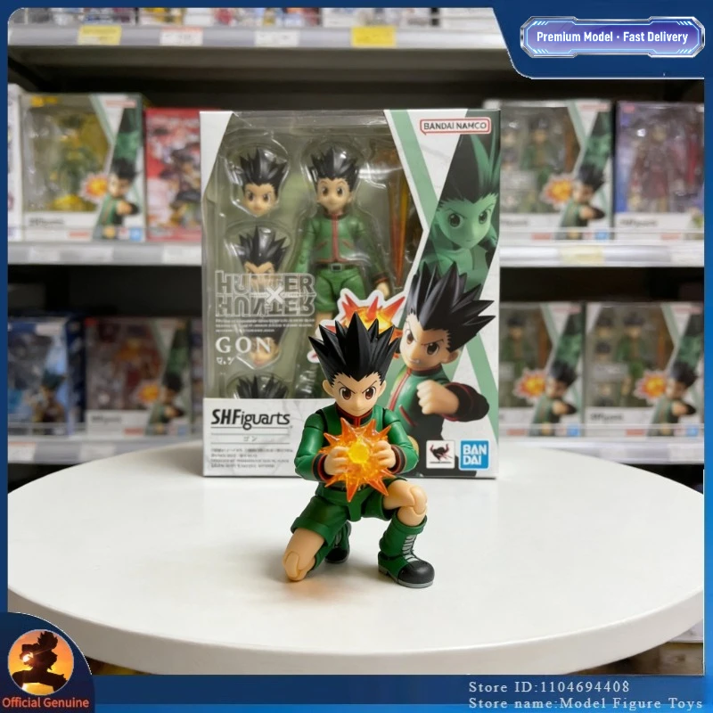 

In stock Bandai Anime Hunter x Hunter Gon Freecss SHF Figuarts Action Figure Collectible Model Toy With Jajanken Effect For Fans