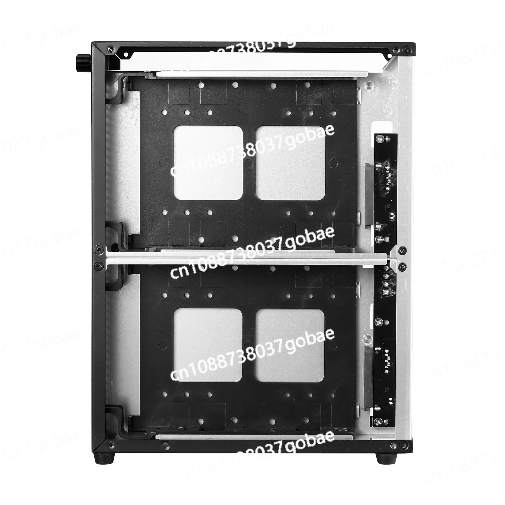 

NS01 Desktop Dual 3.5 "Hard Disk Hot Swap ITX Mini NAS Chassis DC Power Supply Provider