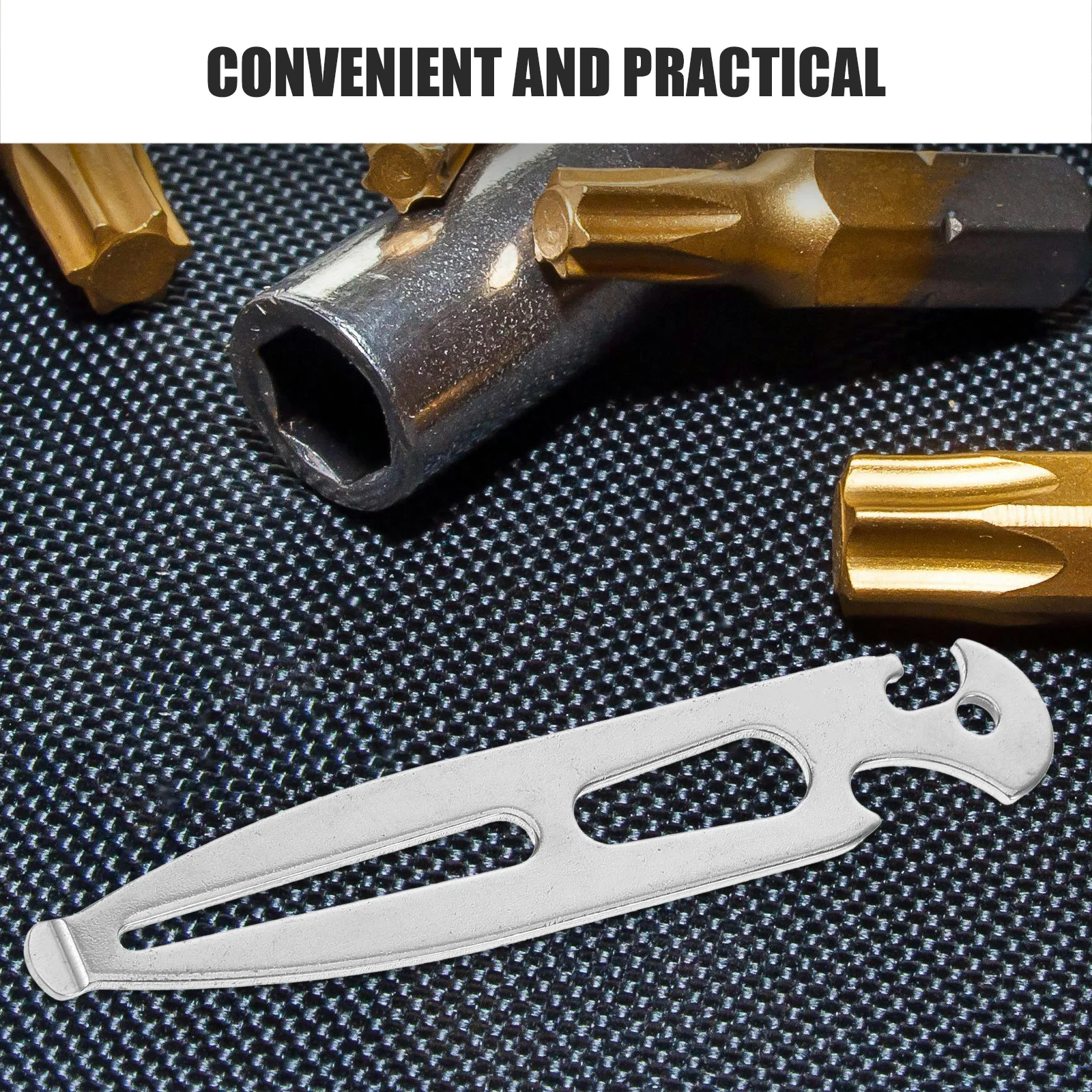 

Stainless Steel Key Ring Multi-tool Shackle Bottle Opener Emergency Sailor Tool Lightweight Portable Clip