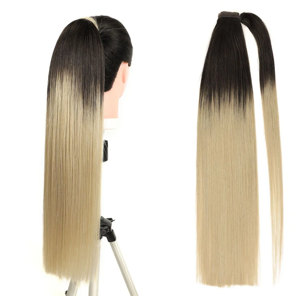 ذيل حصان الشعر البشري 14-22 "تسليط الضوء على ذيل حصان ملحقات الإنسان 100% ريال ريمي الإنسان ذيل حصان وصلات شعر 100 جرام/مجموعة للنساء