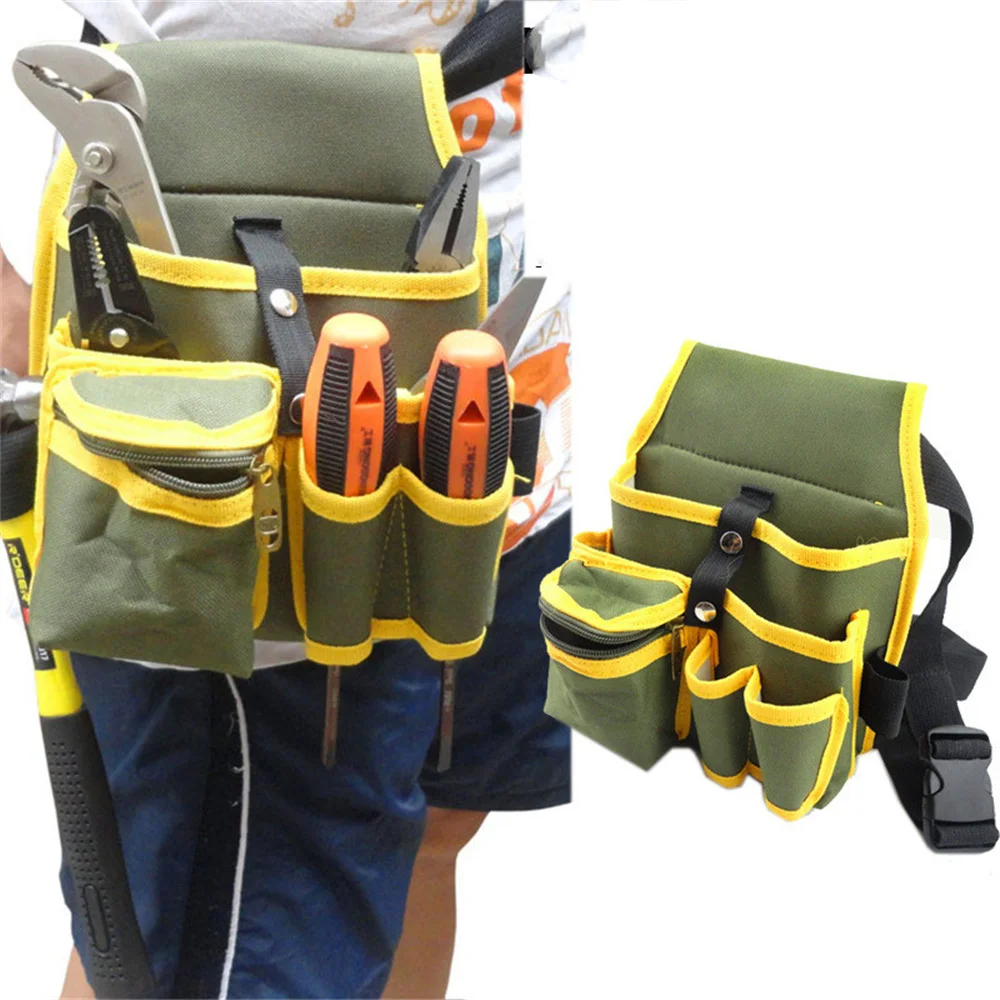 Multifunctional Tool Storage Bag Polyester Portable Spanner Screwdriver Waist Bags Hardware Organizer Pounch