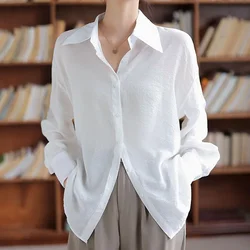 Fashion New Casual Long Sleeve Turn Down Collar Women Shirt White Shirt Blouse Women Tops Blusas Para Mujer Shirts Blouses A523