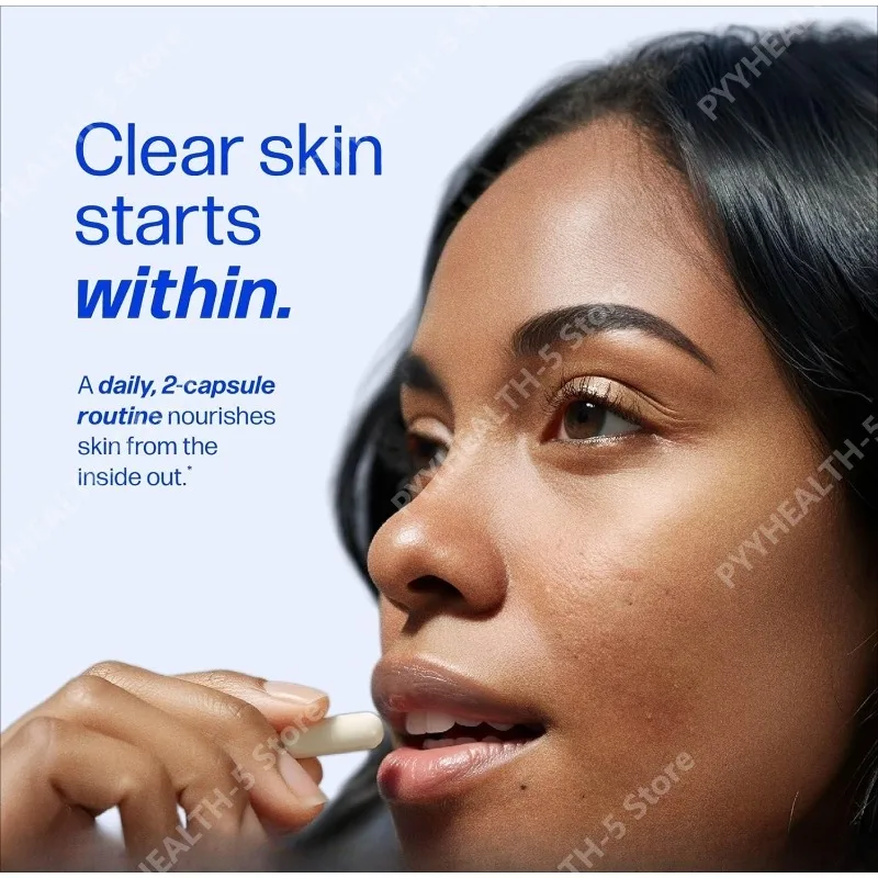 Clear³ Skin Support Supplement with DIM, Probiotics & Zinc – Healthy Skin & Gut Nutritional Support, 60 Capsules