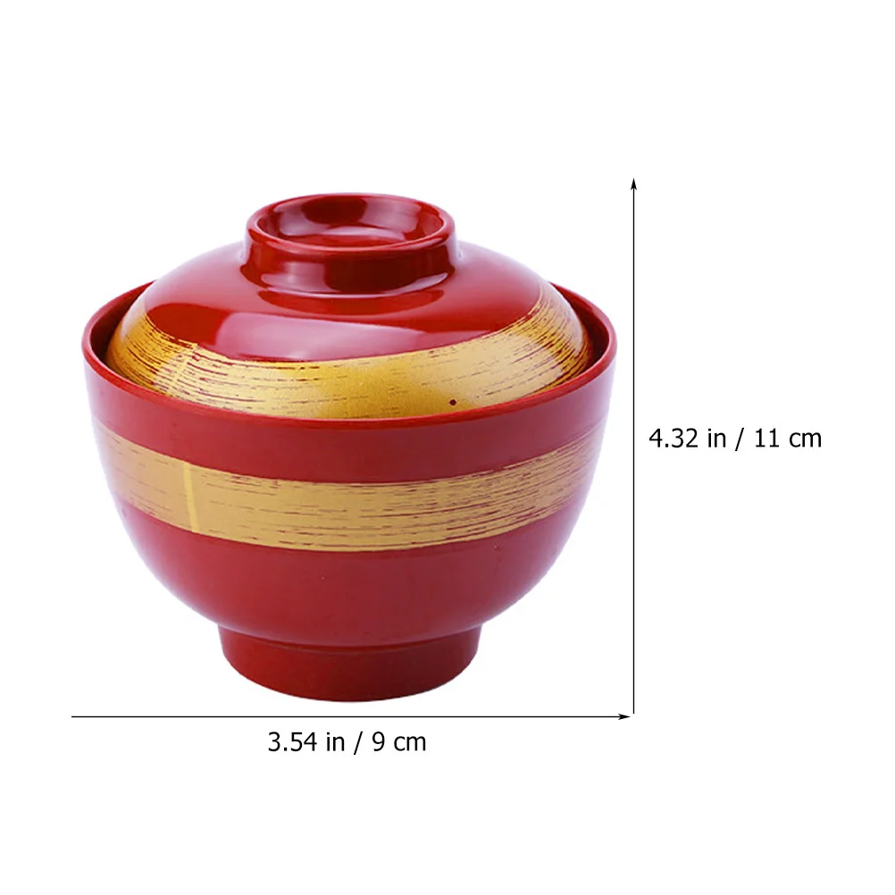 

1Set Japanese Lidded Soup Bowl Versatile Household Rice Bowl Soup Container for Ramen Noodle Kitchen Supply