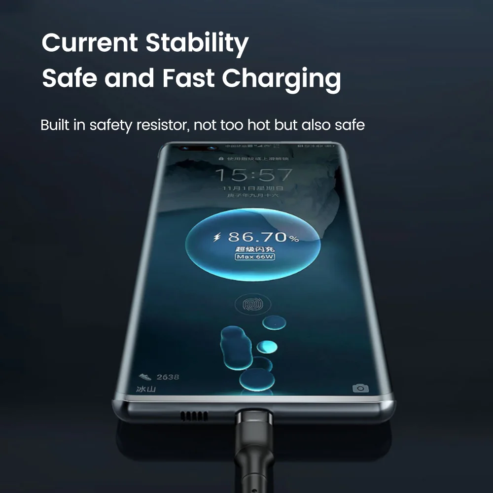 Кабель зарядный Elough с USB C на USB Type C, 5 А, 120 Вт