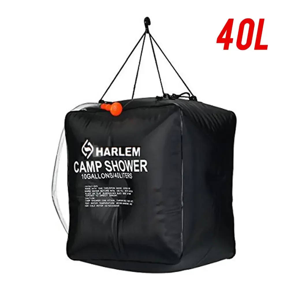 40L Camping Shower Bag PVC Solar Heating Shower Bag Portable Jumbo Size Bathing Water Bag For Outdoor Travel Hiking Accessories