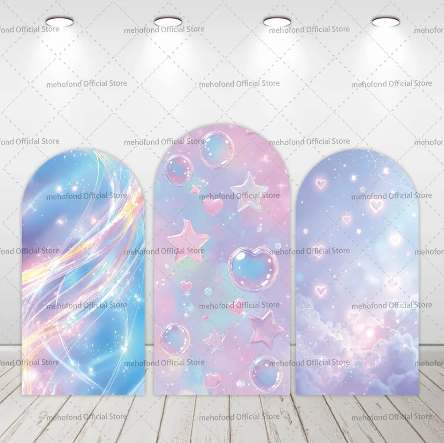 

Двусторонний фон Mehofond Custom с тематикой K-pop: Волшебная музыка, фиолетовая девичья тематика, для дня рождения, детского праздника, декор для арки Кьяра