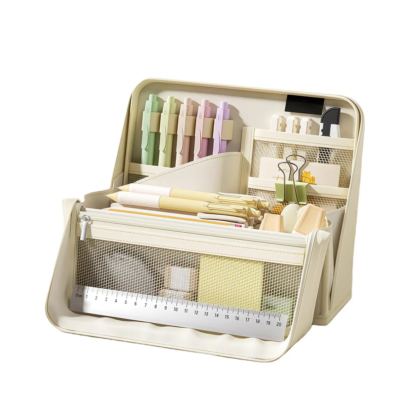Large-capacity Multi-layer Pencil Case Simple Multi-purpose Student Stationery Box Makeup Storage Bag for Students Gift