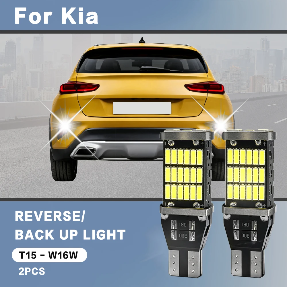 2pcs For Kia Carens 4 Magentis Niro Optima Proceed Sedona 2 3 Seltos Stinger Stonic Venga XCeed Reverse Light Bulbs Lamp Canbus