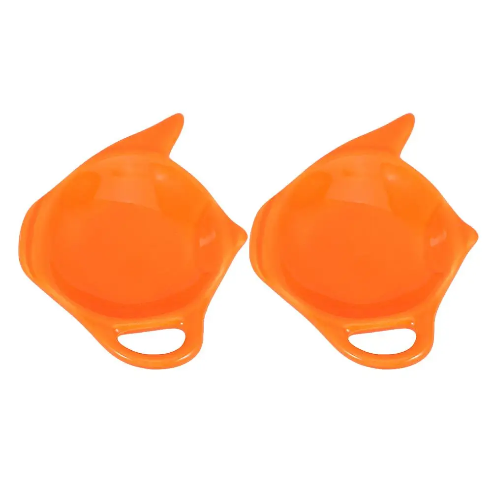 

2 Pcs Ceramic Tea Bag Saucer Teapot Porcelain Tray Bags Organizer Cooking Dish Cute Ceramics Condiment