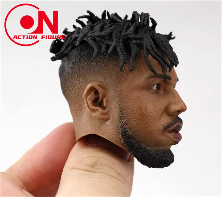 In Voorraad 1/6 Schaal Erik Michael Bakari Head Sculpt PVC Mannelijke Hoofd Carving Model Fit 12-inch Zwarte soldaat Action Figure Body