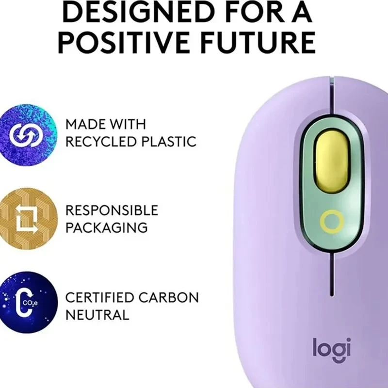 Logitech POP Wireless Mouse, Bluetooth Connection, High-value Design, Multi-device Switching, Long Battery Life, Precise Control