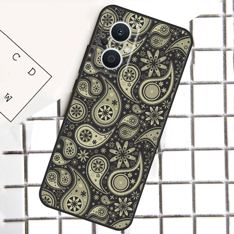 Bandana Paisley Pattern Art Case For OPPO Reno 10 Pro 4Z 5Z 4 5 6 7 8 Lite 8T OPPO Find X5 X6 Pro X3 X2 Neo Lite Cover image 5