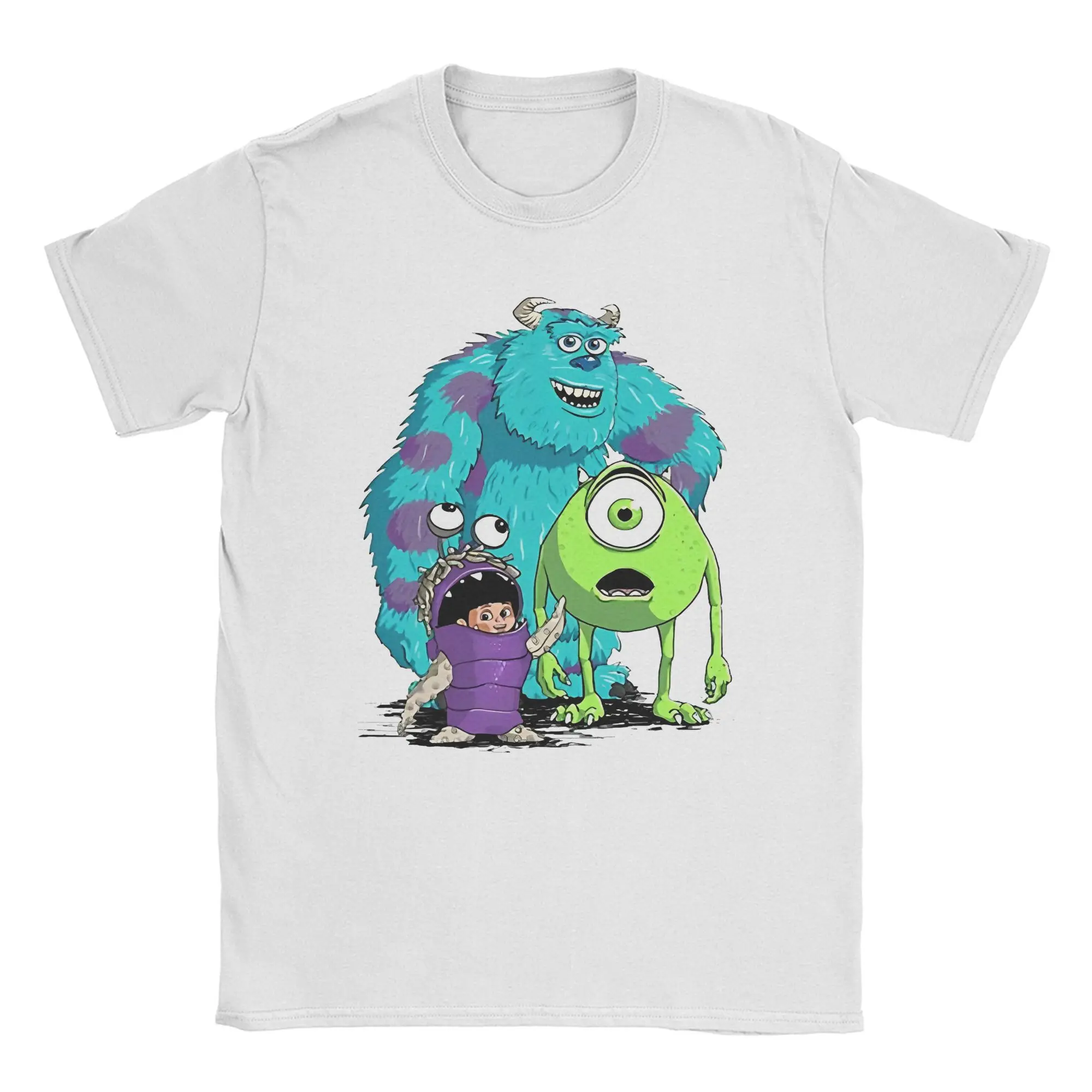 Monsters University Sullivan Boo T Shirts Men Cotton Awesome T-Shirts Round Collar Funny Cartoon Tees Short Sleeve Tops Adult