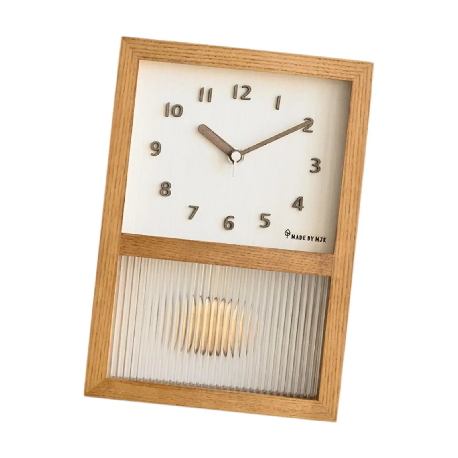 

Wall Clock Non Ticking Craft Modern Decorative Wooden Swing Clock Silent for Farmhouse Bedroom Dining Room Cafe Kids Room