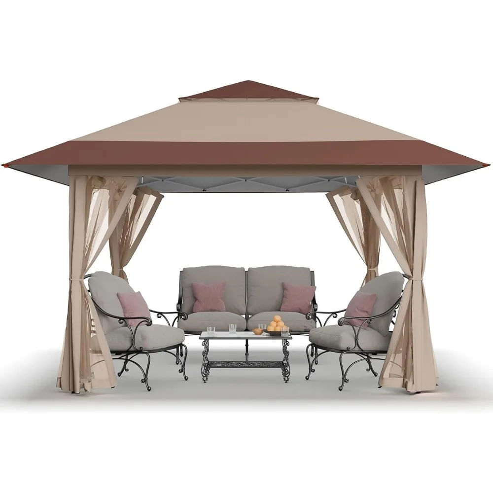 

13x13 Pop Up Gazebo, Canopy Tent, Gazebos on Clearance - Outdoor Gazebo for Backyard & Patio Furniture - Carpa Pop Up Tent with