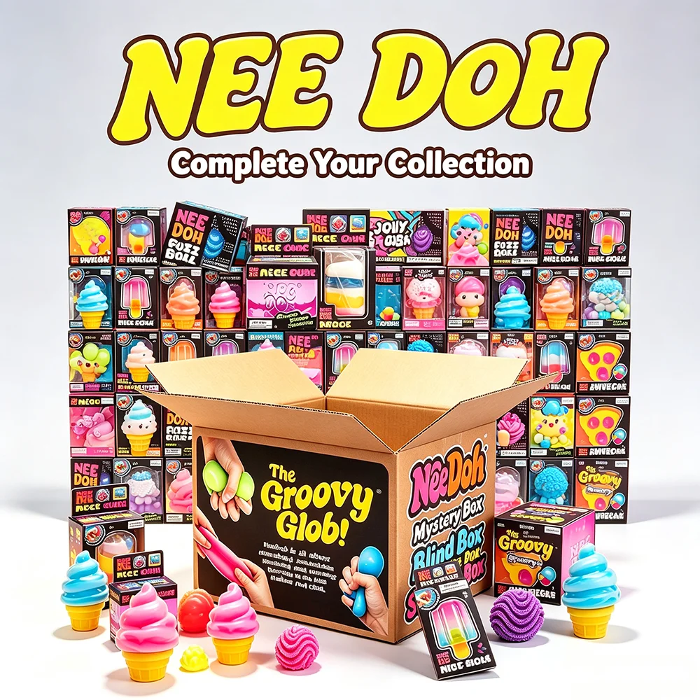 1000+ Pieces NEEDOH Squishy Figures Blind Box Surprise Toys Slow Rising Soft Fidget Toys Featuring Giant Gorilla Moai Head P