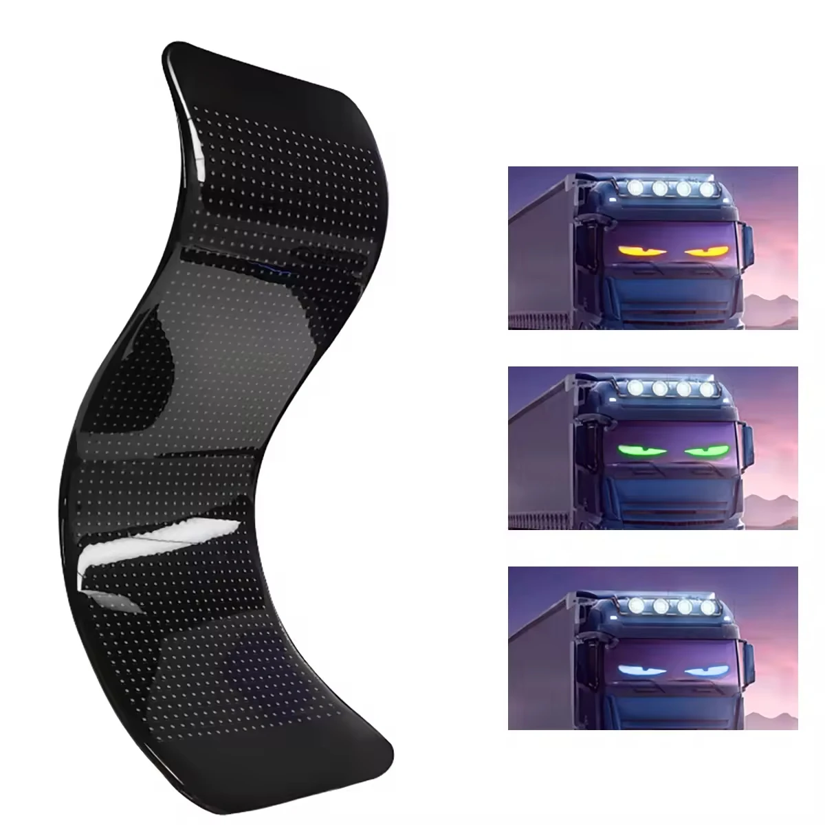 64*20Car Accessories Led Matrix Pixel Panel Diy RGB App+Remote Control Programmable Devil Eyes Indicator Light Truck Led Lights view 3