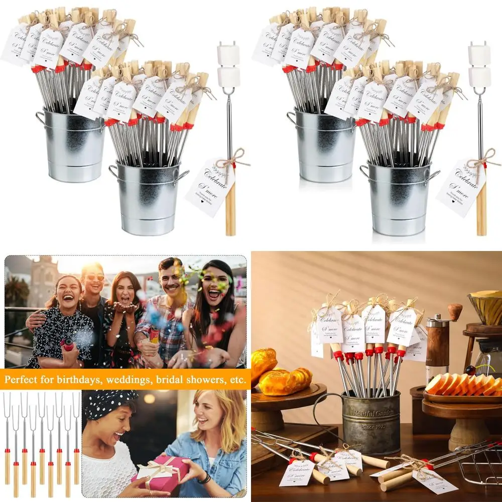 

Сувениры для вечеринки S'mores с выдвижными зефирными палочками для костра, свадьбы, кемпинга