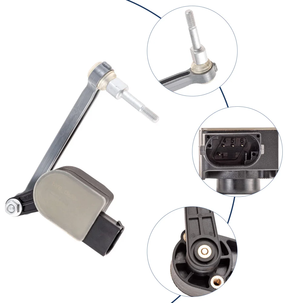 1pc Sensore di controllo altezza anteriore sinistro/anteriore destro 4 pin con staffa per VW Phaeton 2002-2016 3D 0941285 C 3D 0941285 E 3D 0941285 E