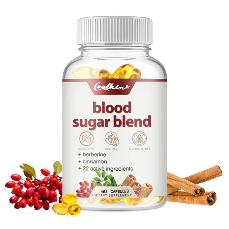 Blood Sugar Blend Capsules - with Berberine, Cinnamon - Supports Healthy Blood Sugar and Promotes Sugar Metabolism