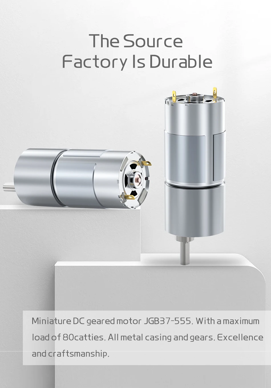 JGB37-555 Motor mit hohem Drehmoment, DC-Untersetzungsmotor, DC 6 V, 12 V, 24 V, langsamer Motor vorwärts und rückwärts – Detail 7