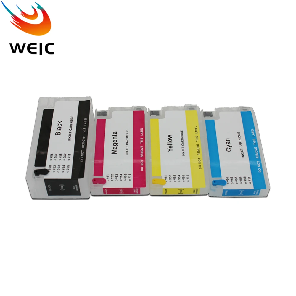 4 قطعة 712XL ل HP712 HP712XL خرطوشة الحبر الملء للطابعة HP Designjet T630 T650 T210 T230 T250 مع رقاقة يمكن التخلص منها
