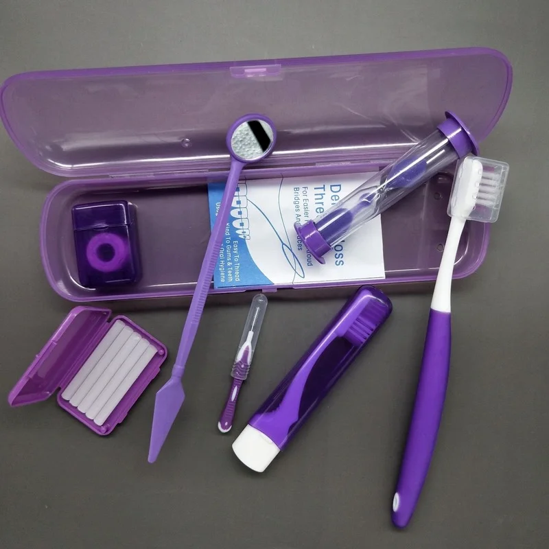 8 teile/satz Oral Reinigung Pflege Dental Zähne Kieferorthopädische Kits Bleaching Werkzeug Tragbare Outdoor Anzug Interdentalbürste BrushOral Pflege