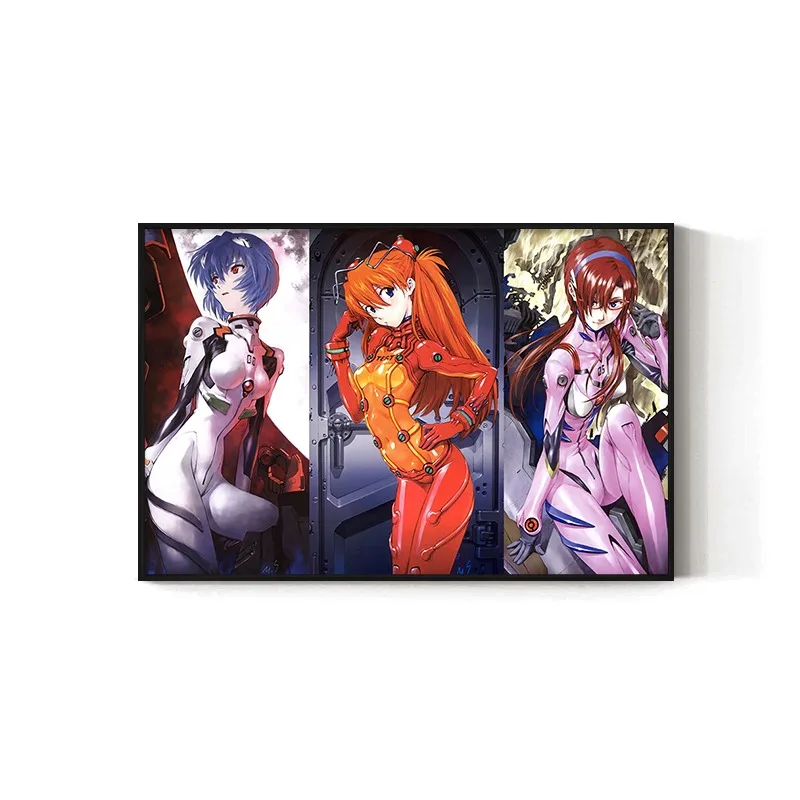 Neon Century Evangelion Final Animation Poster EVA Asuka Ayari 2D Rahmenlose Leinwand Malerei Schlafzimmer Dekoration Peripherie