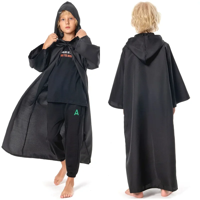 Crianças meninos anakin fantasia obi wan cosplay filme espaço batalha cavaleiro disfarce traje manto criança cosplay roleplay fantasia outfit