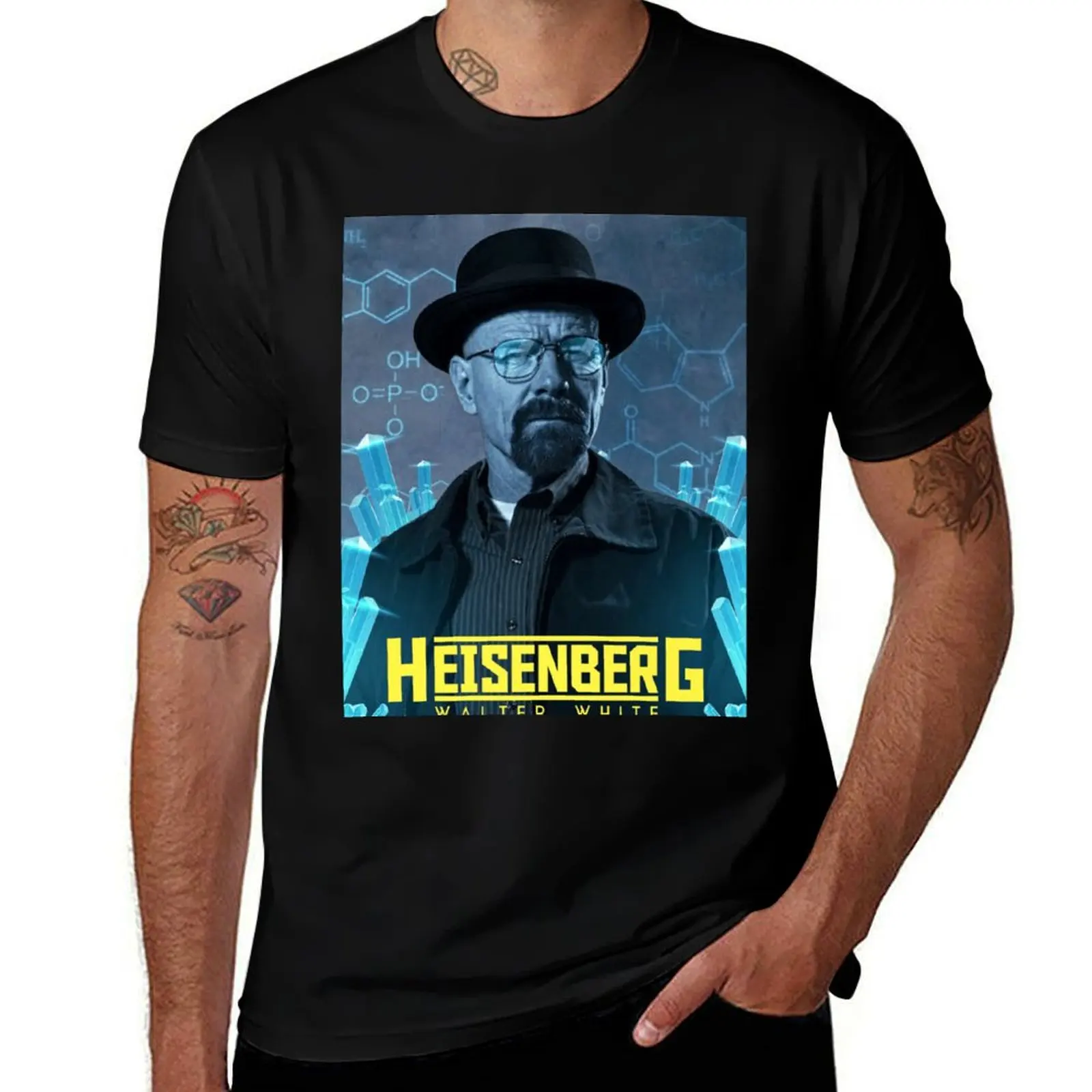 Walter White Blue Crystal T-Shirt High Elasticity Sports Tee Shirt T-Shirt