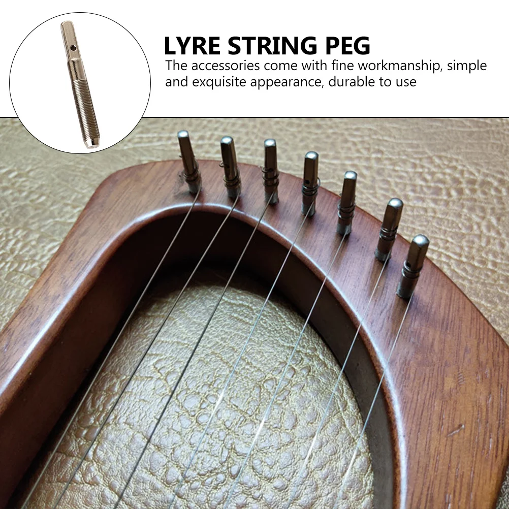 

4Pcs Lyre Harp Pegs Reliable Replacement String Peg Accessories Durable Lyre Harp Parts Professional Tuning Pegs