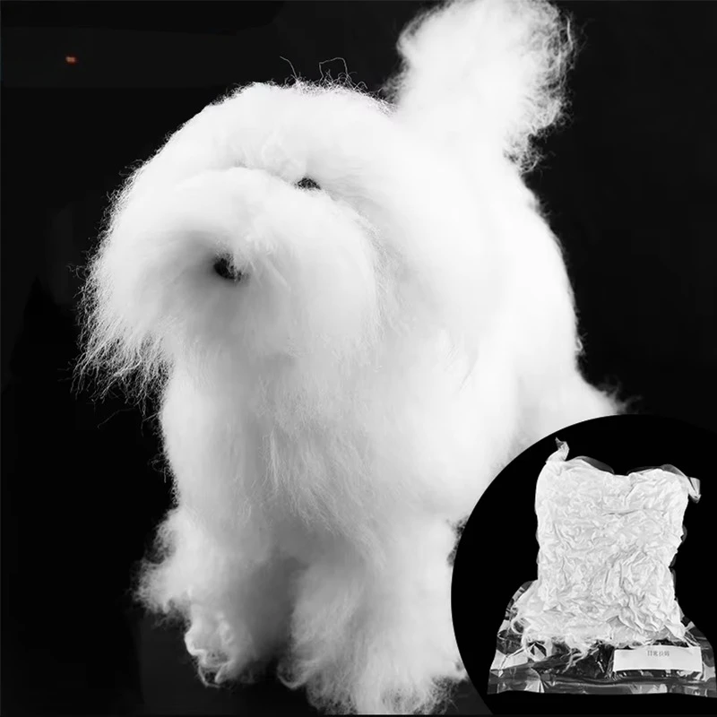 Professional Pet Model Dog Faux Fur Wig Poodle Teddy Dog Grooming Simulation Hair & Grooming Exercise Skeleton