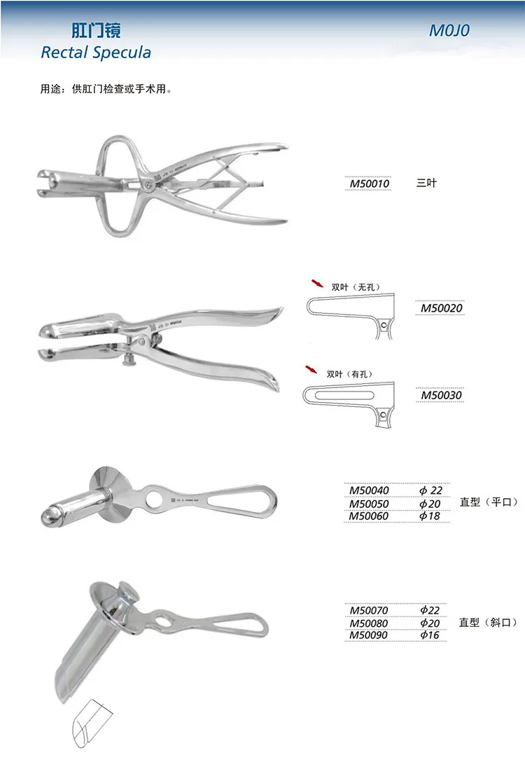 jz Anorectal Instrument chirurgiczny odbyt medyczny inspekcja badania anoskop kleszcze z podwójnymi liśćmi oczu rurka destrobator trójlistny