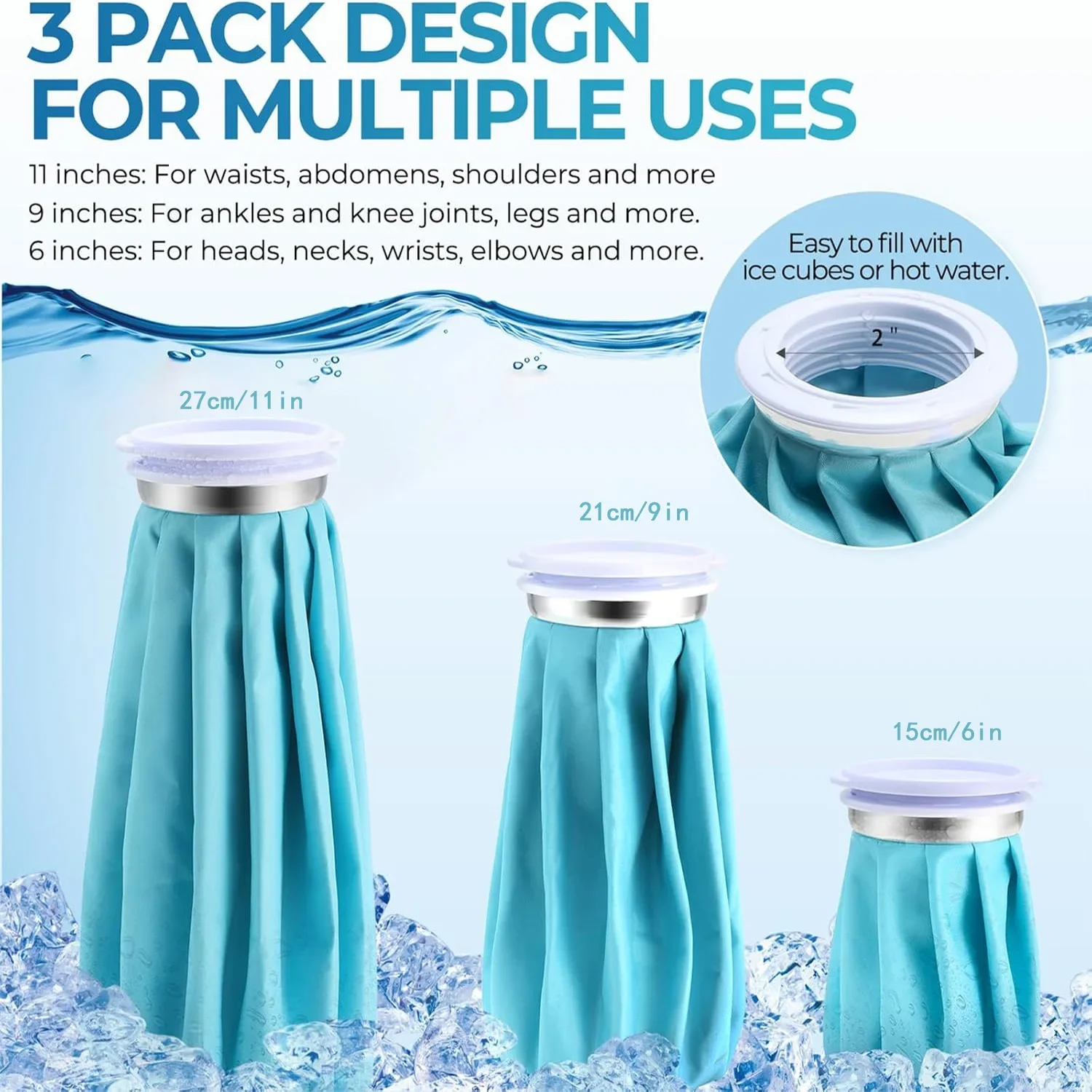 Reusable Ice Bag Set – 3 Sizes (6