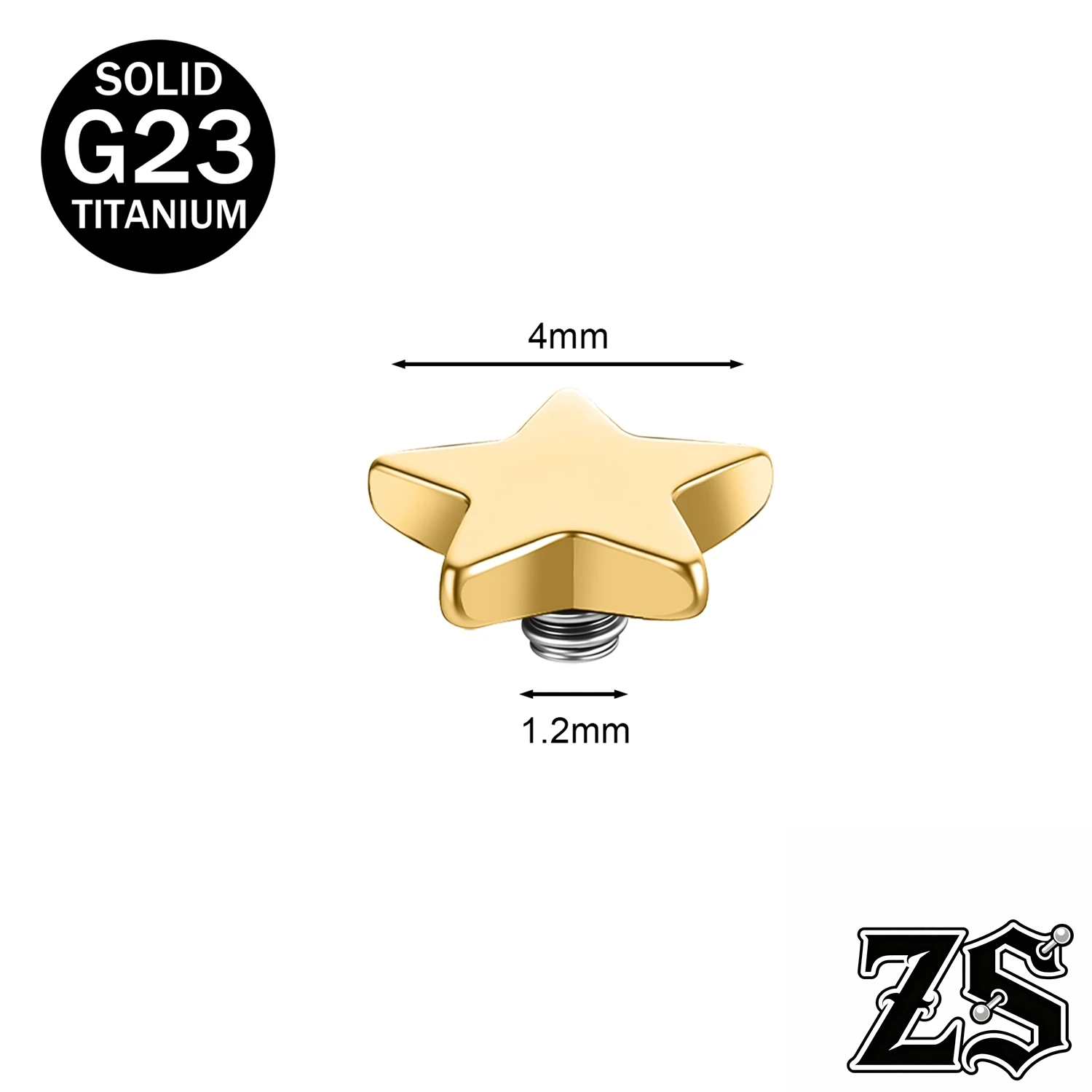 Titanium Dermal Anchor Tops, Zircon Micro Piercing