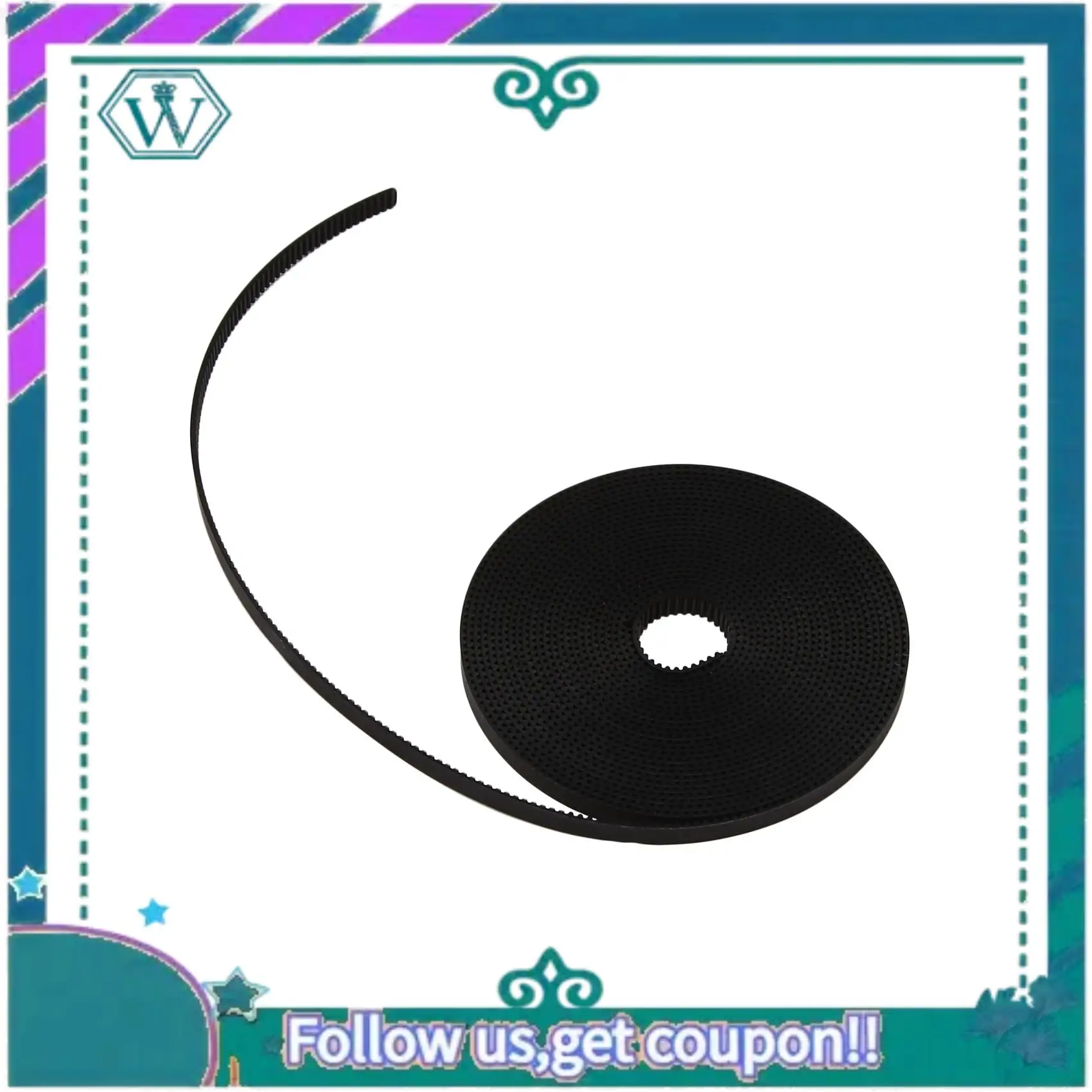 A75Q-4Pcs 5 Meters GT2 Timing Belt Width 6Mm Fit For Reprap Mendel Rostock Prusa GT2-6Mm Belt