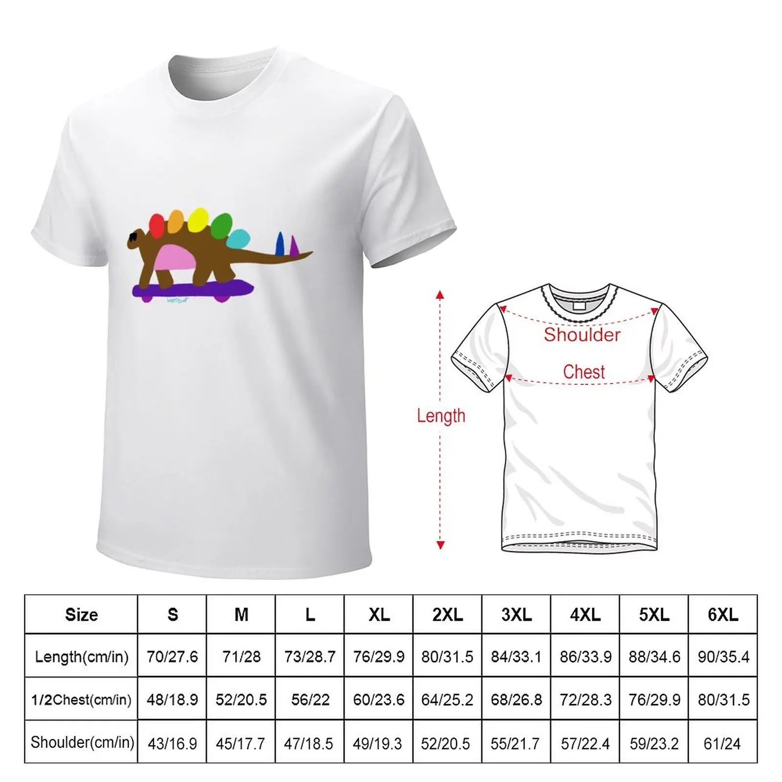 gay pride skater stegosaurus T-Shirt boys animal print boys whites black t shirts for men