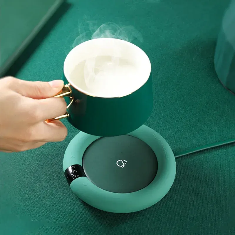  Smart Coffee Mug Warmer for Tea Milk Home Office Desk Use Electric Heating Plate Coaster Cup Warmer with 3 Temperature Settings 