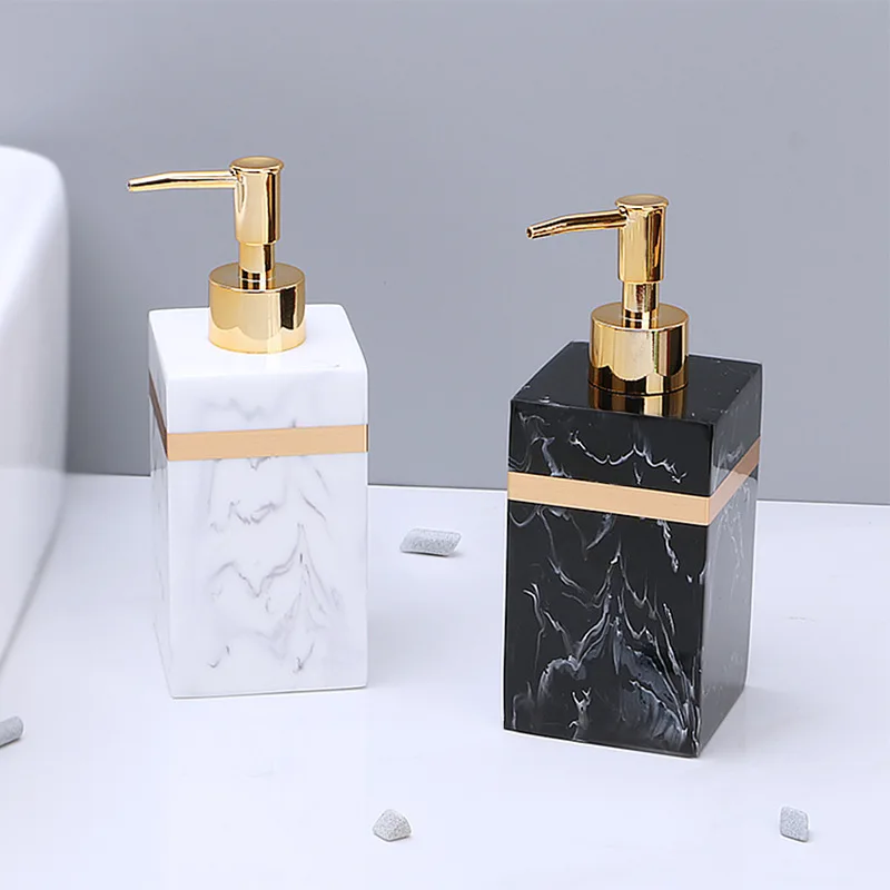 Travel Resin Square Bottle Dispenser Soap Lotion Shower Gel Empty BottleDispenser Bathroom Liquid  for   400/500ml