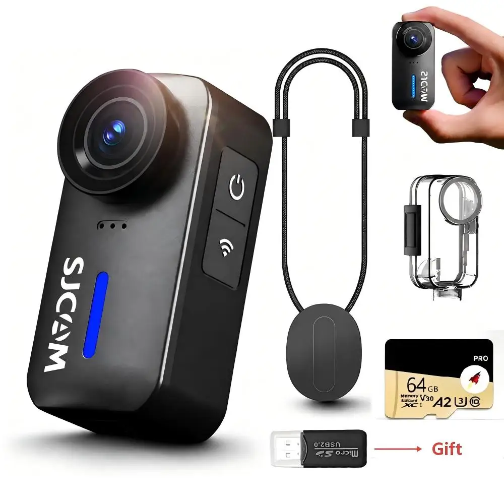 

C110+4K SJCAM Black Body Camera with 64GB,Hands Free Recording,6-Axis Gyro Stabilization,170°Wide Angle Magnetic POV Camera