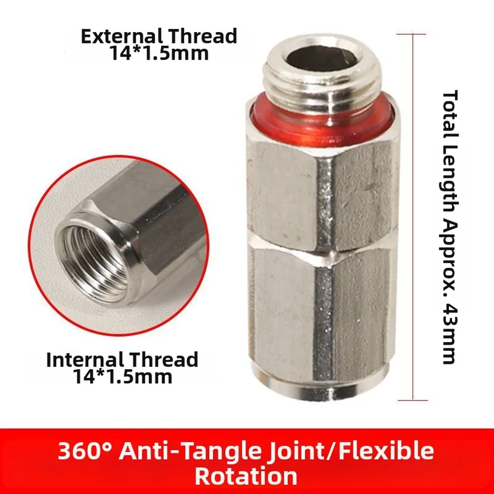 For High-pressure Spraying Stainless Steel Spray Hose Swivel Stainless Steel Spray Connector Fitting Smooth Rotation